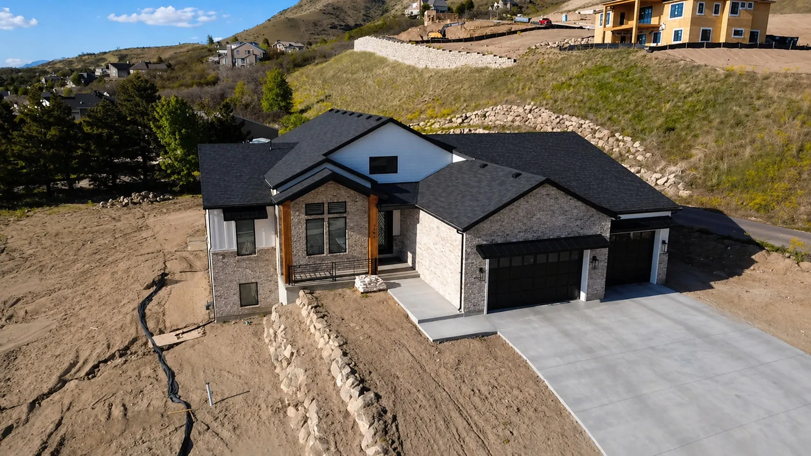 Orchard Ridge Estates — A custom home on the mountain bench between Kaysville and Layton, detailed to fit its hillside setting.
